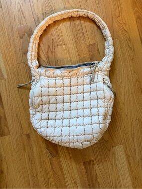Urban Expressions Leda Hobo Quilted Shoulder Bag - Cream